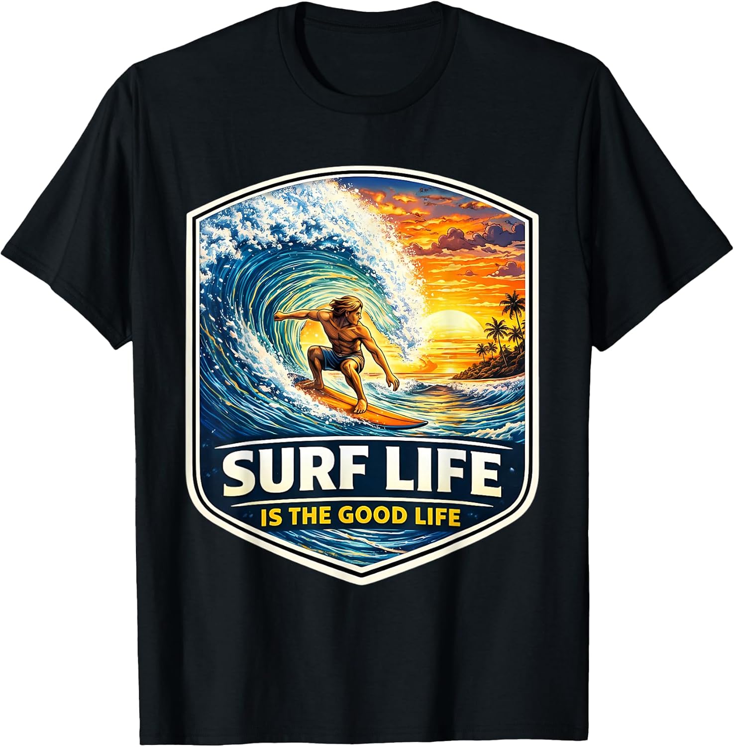 Surf Life Is The Good Life Surfer Surfing Merch