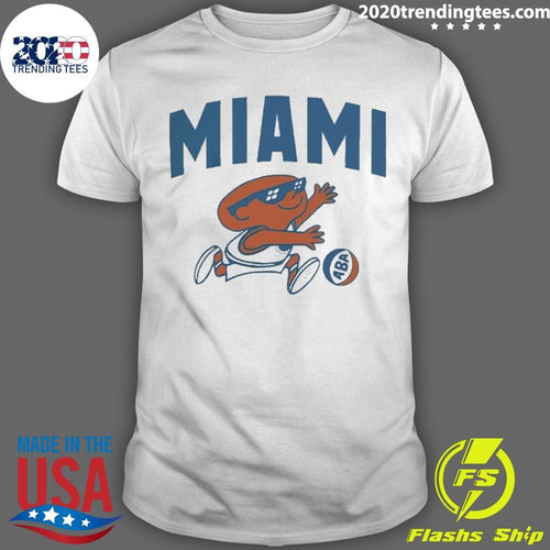 Aba Miami Floridians Dribbling Mascot Logo Shirt