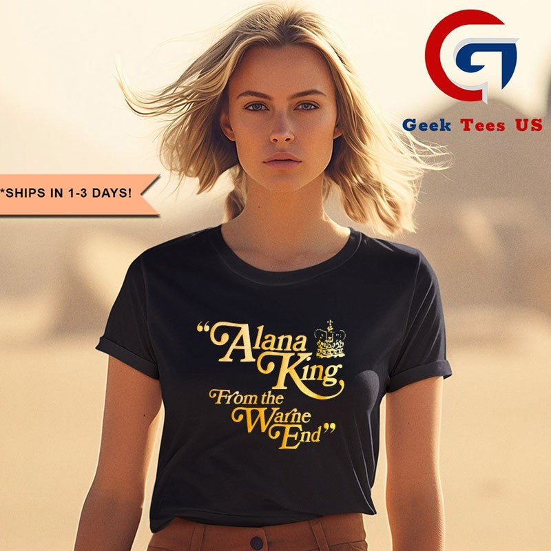 Alana King from the Warne End shirt