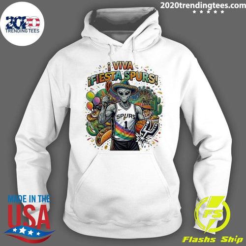 Alien Victor Wembanyama Fiesta San Antonio Spurs Basketball Mexico Viva Fiesta Spurs shirt