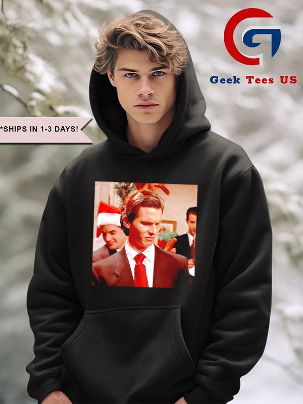 American Psycho with Christmas shirt