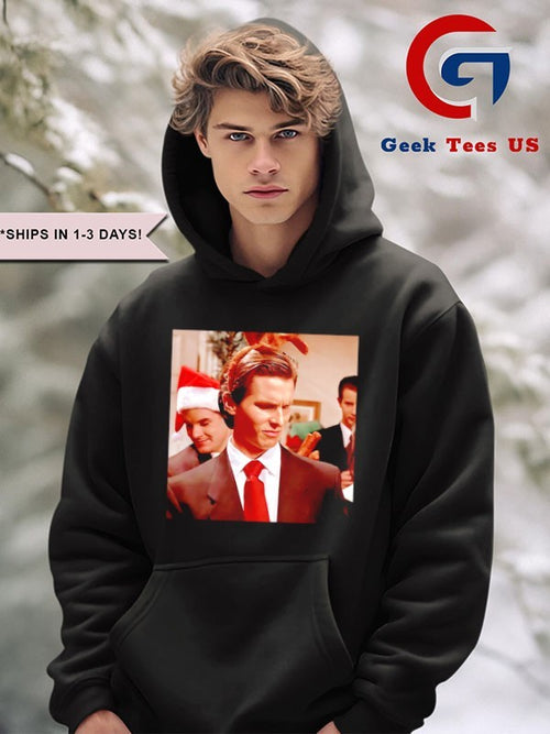 American Psycho with Christmas shirt