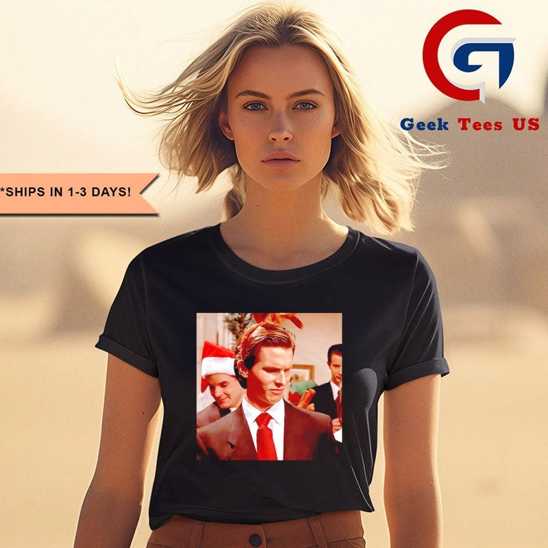 American Psycho with Christmas shirt