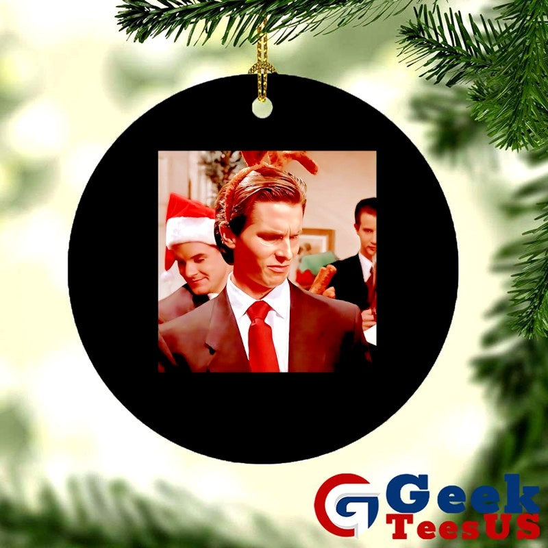 American Psycho with Christmas shirt