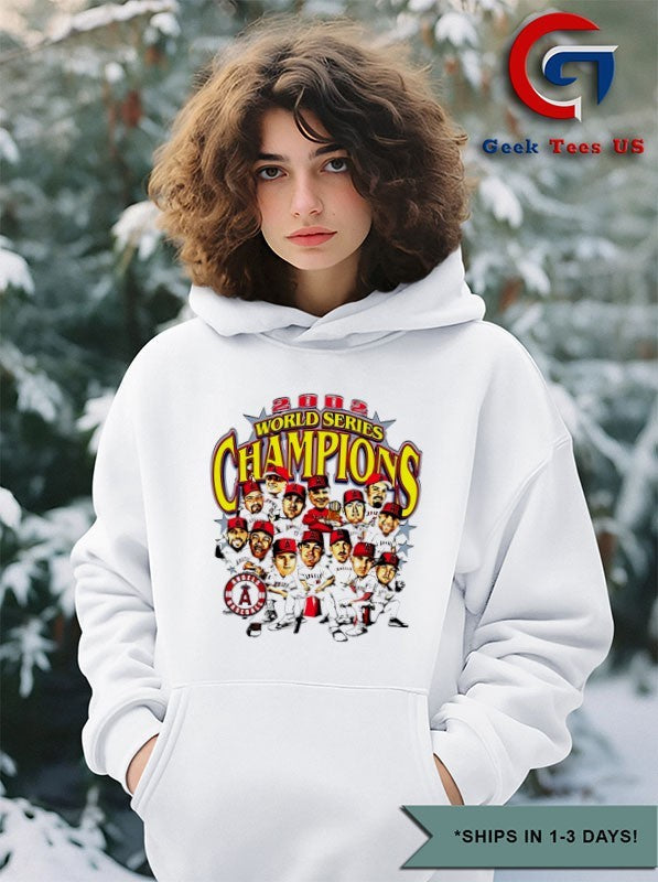 Anaheim Angels World Series Champions 2002 caricature shirt