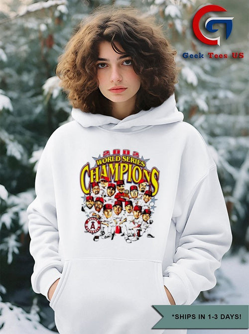 Anaheim Angels World Series Champions 2002 caricature shirt