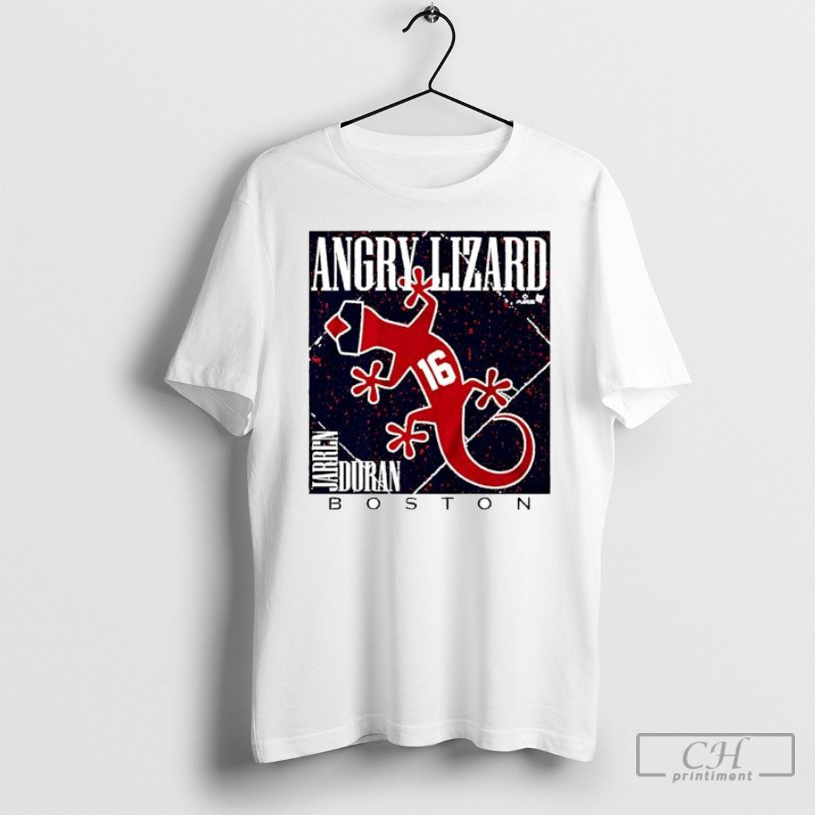 Angry Lizard Jarren Duran 16 Boston Red Sox Baseball Graphic Shirt Tee