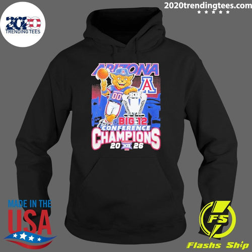 Arizona Wildcats 2026 Big 12 Conference Champions Mascot Trophy Shirt