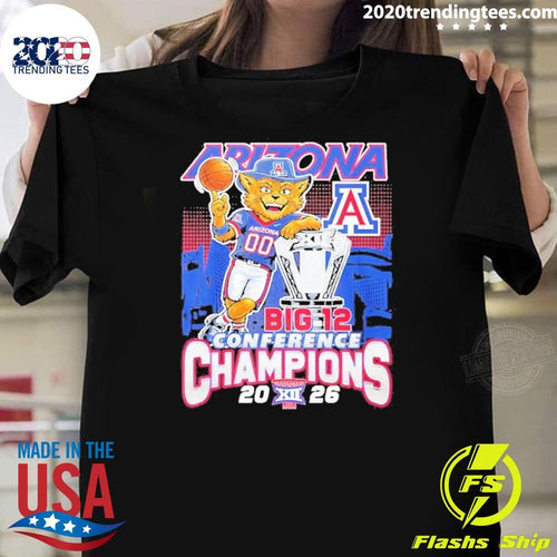Arizona Wildcats 2026 Big 12 Conference Champions Mascot Trophy Shirt
