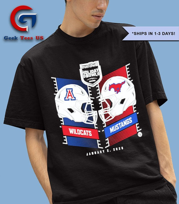 Arizona Wildcats vs SMU Mustangs Trust & Will Holiday Bowl 2026 H2H T-shirt