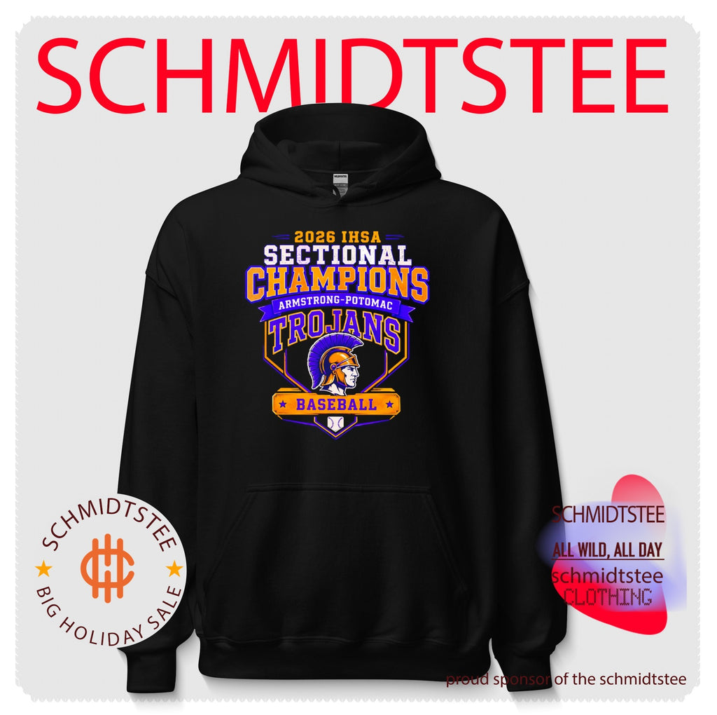 Armstrong-Potomac Trojans baseball 2026 Sectional Champions logo shirt