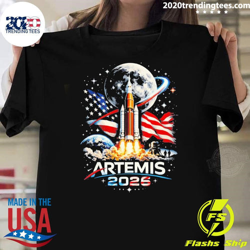 Artemis 2026 American Rocket Launch to The Moon Landing Shirt