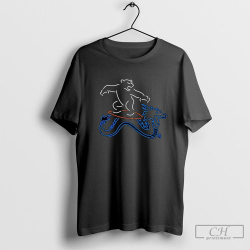 Athlete Logos Neon Surfing Polar Bear Shirt Sweater