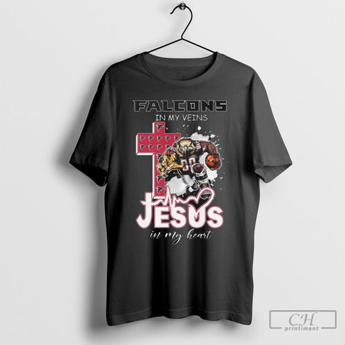 Atlanta Falcons Mascot In My Veins Jesus In My Heart 2025