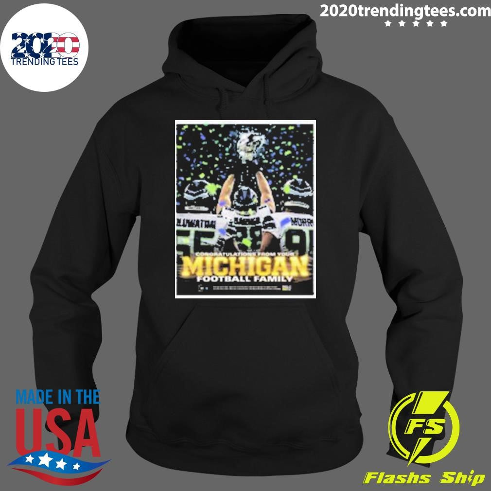 Awesome Oluwatimi Barner Morr Seattle Seahawks Holding Trophy Congratulations From Your Michigan Shirt