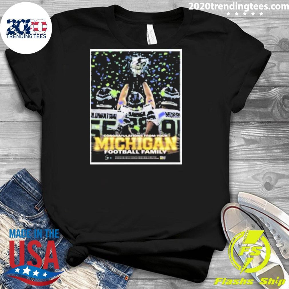 Awesome Oluwatimi Barner Morr Seattle Seahawks Holding Trophy Congratulations From Your Michigan Shirt