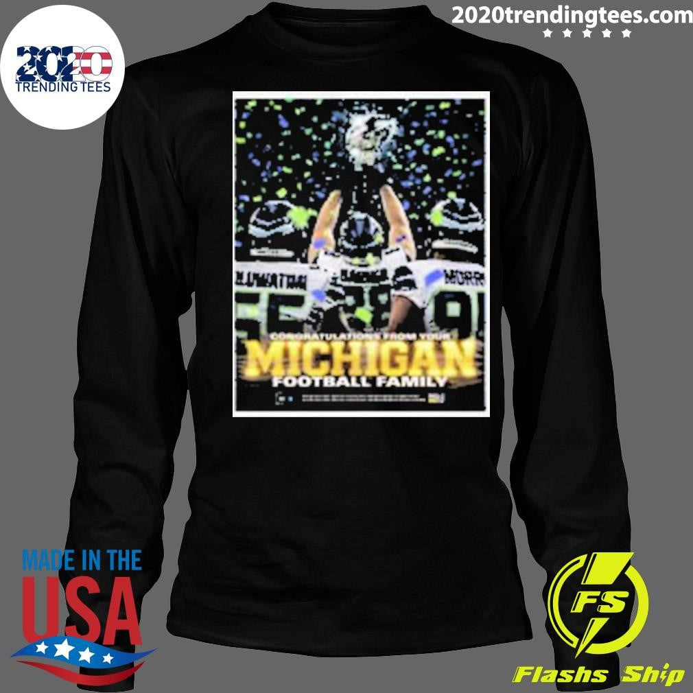 Awesome Oluwatimi Barner Morr Seattle Seahawks Holding Trophy Congratulations From Your Michigan Shirt
