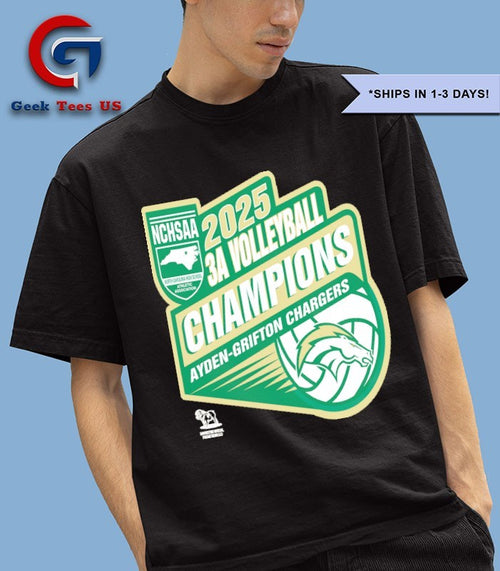 Ayden-Grifton Chargers NCHSAA 3A Volleyball Champions 2025 T-shirt