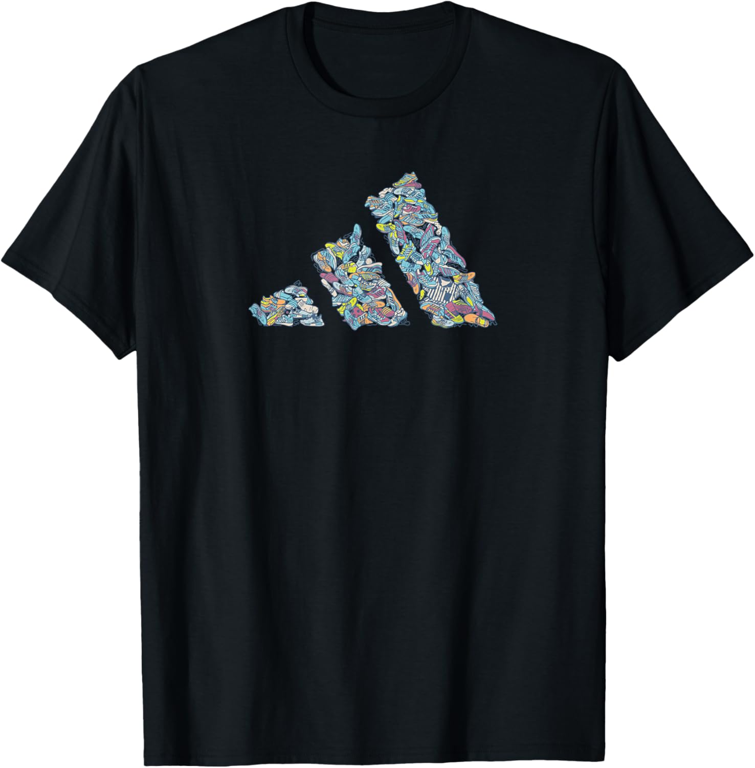Badge of Sport Shoes Three Bar Graphic T-Shirt