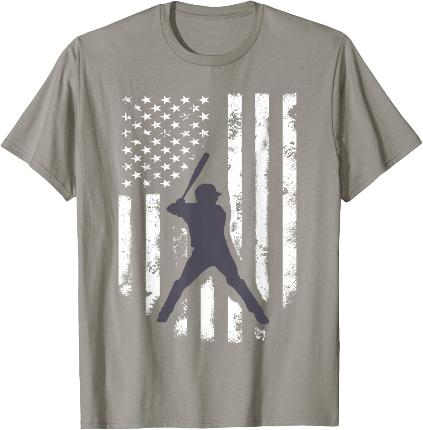American Flag Baseball Shirt Cool Distressed Jersey Gift Tee T-Shirt