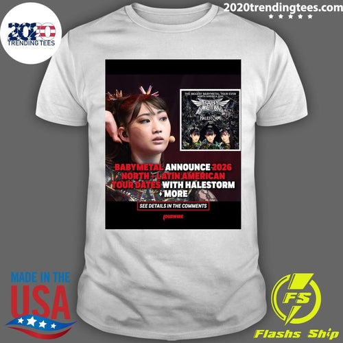 Babymetal Announce 2026 North Latin American Tour Dates With Halestorm More Shirt