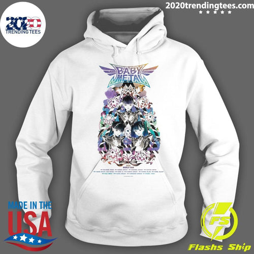 Babymetal World Tour 2026 UK and EU Merch Poster Schedule Dates Art By Peach MoMoKo Shirt