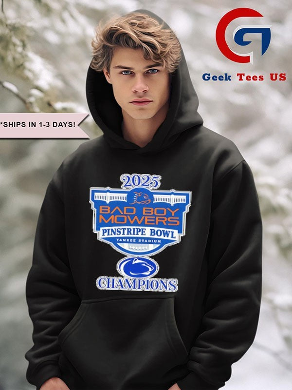 Bad Boy Mowers Pinstripe Bowl Penn State Nittany Lions Champions 2025 T-shirt