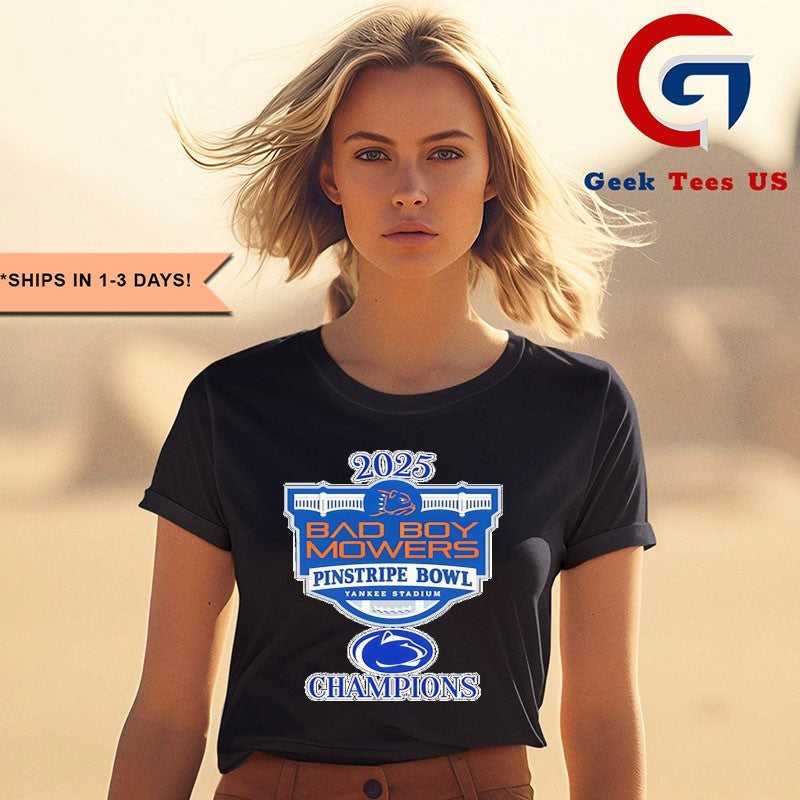 Bad Boy Mowers Pinstripe Bowl Penn State Nittany Lions Champions 2025 T-shirt