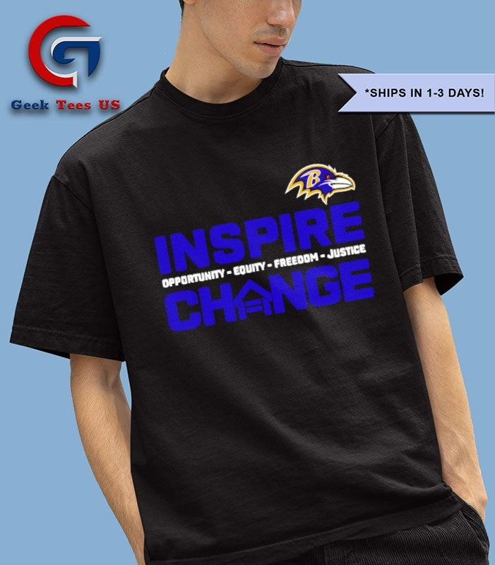 Baltimore Ravens 2025-26 Inspire Change Freedom Justice shirt