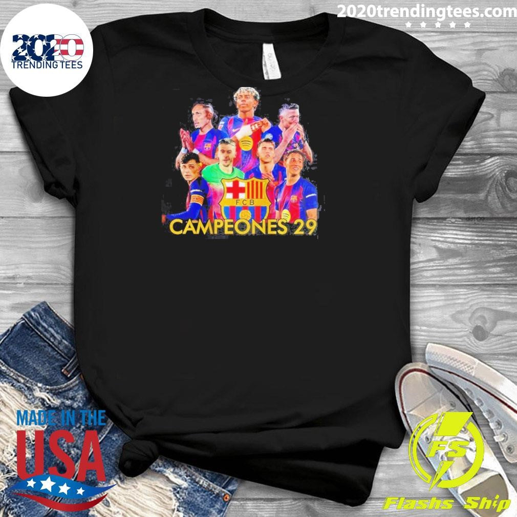 Barcelona Campeones Barca 29 2025-26 Liga 2026 Champions Shirt