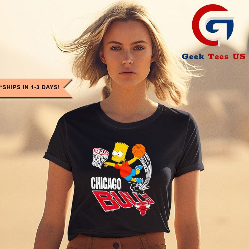 Bart Simpsons Chicago Bulls NBA cartoon shirt