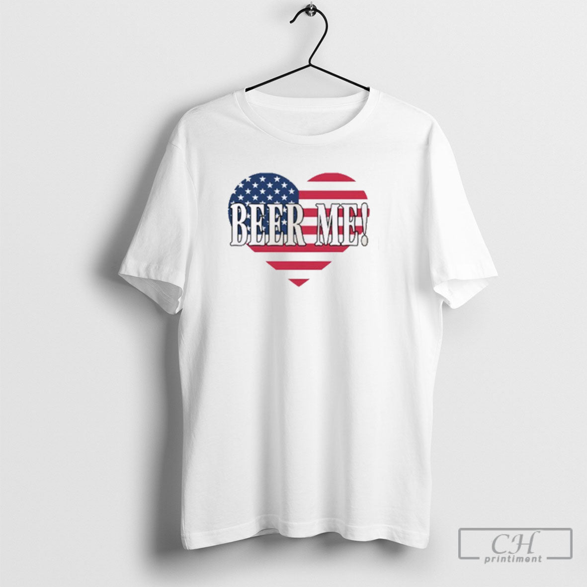 Beer Me Heart American Flag