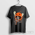 Biker Skeleton Riding Pumpkin Halloween