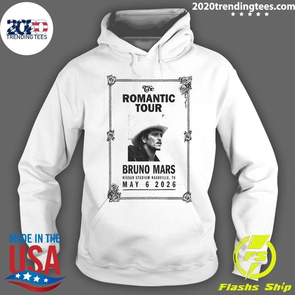 Bruno Mars Nissan Stadium Nashville, Tn May 6 2026 The Romantic Tour Shirt