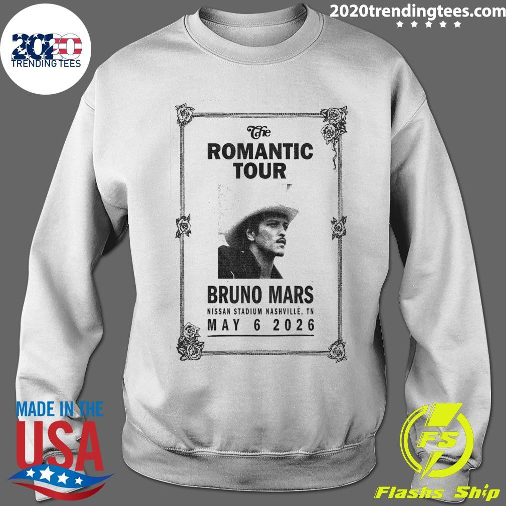 Bruno Mars Nissan Stadium Nashville, Tn May 6 2026 The Romantic Tour Shirt