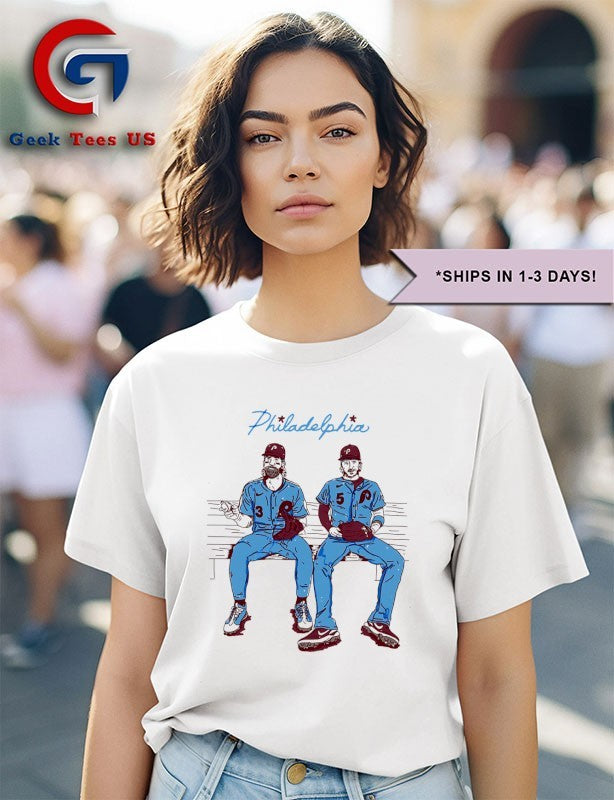 Bryce Harper and Bryson Stott Philadelphia Phillies baseball art shirt