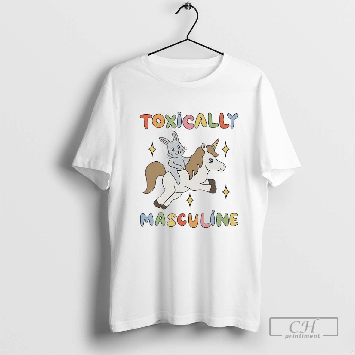 Bunny Riding Unicorn Toxically Masculine