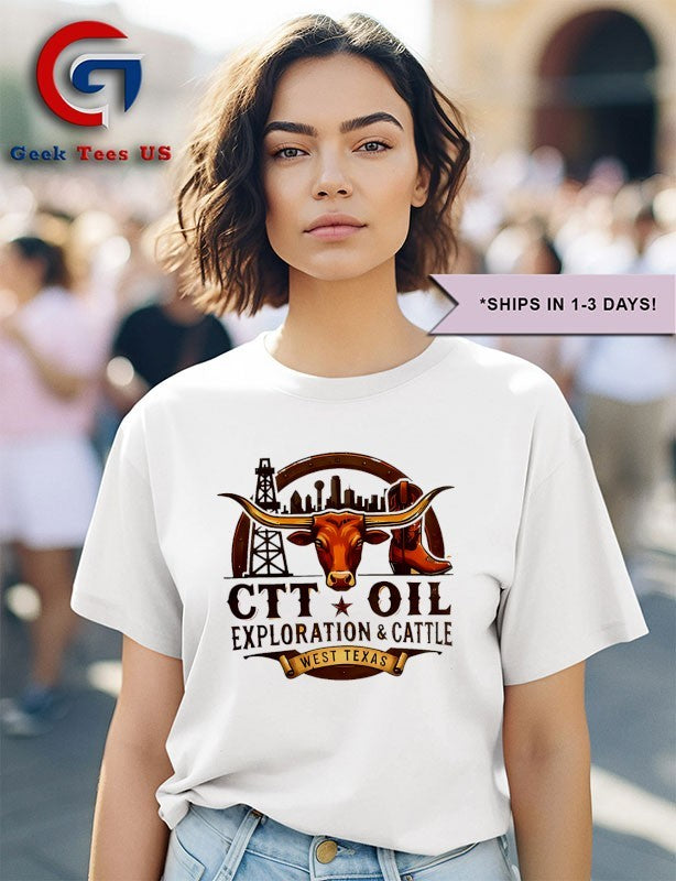 CTT Oil Exploration And Cattle West Texas T-shirt