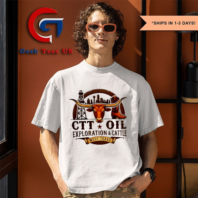 CTT Oil Exploration And Cattle West Texas T-shirt