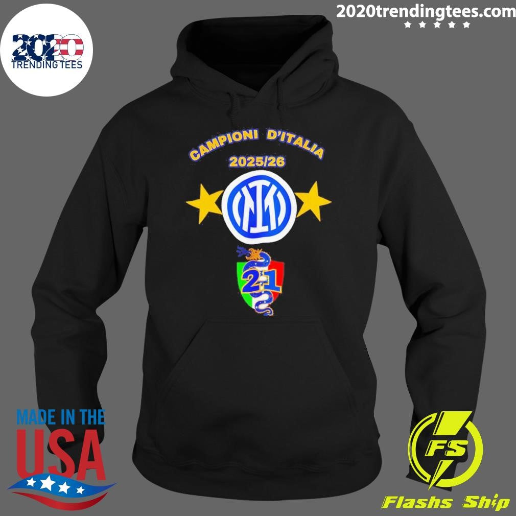 Campioni D’italia Inter Milan Serie A Champions 2025 26 Nerazzurri Logo Shirt