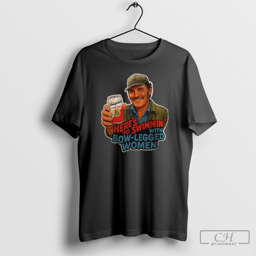 Captain Quint Heres To Swimmin With Bow Legged Women Jaws Movie Quote