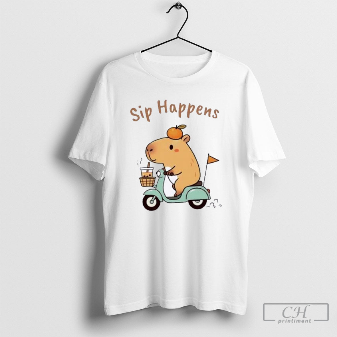 Capybara Bike Motorbike Sip Happens