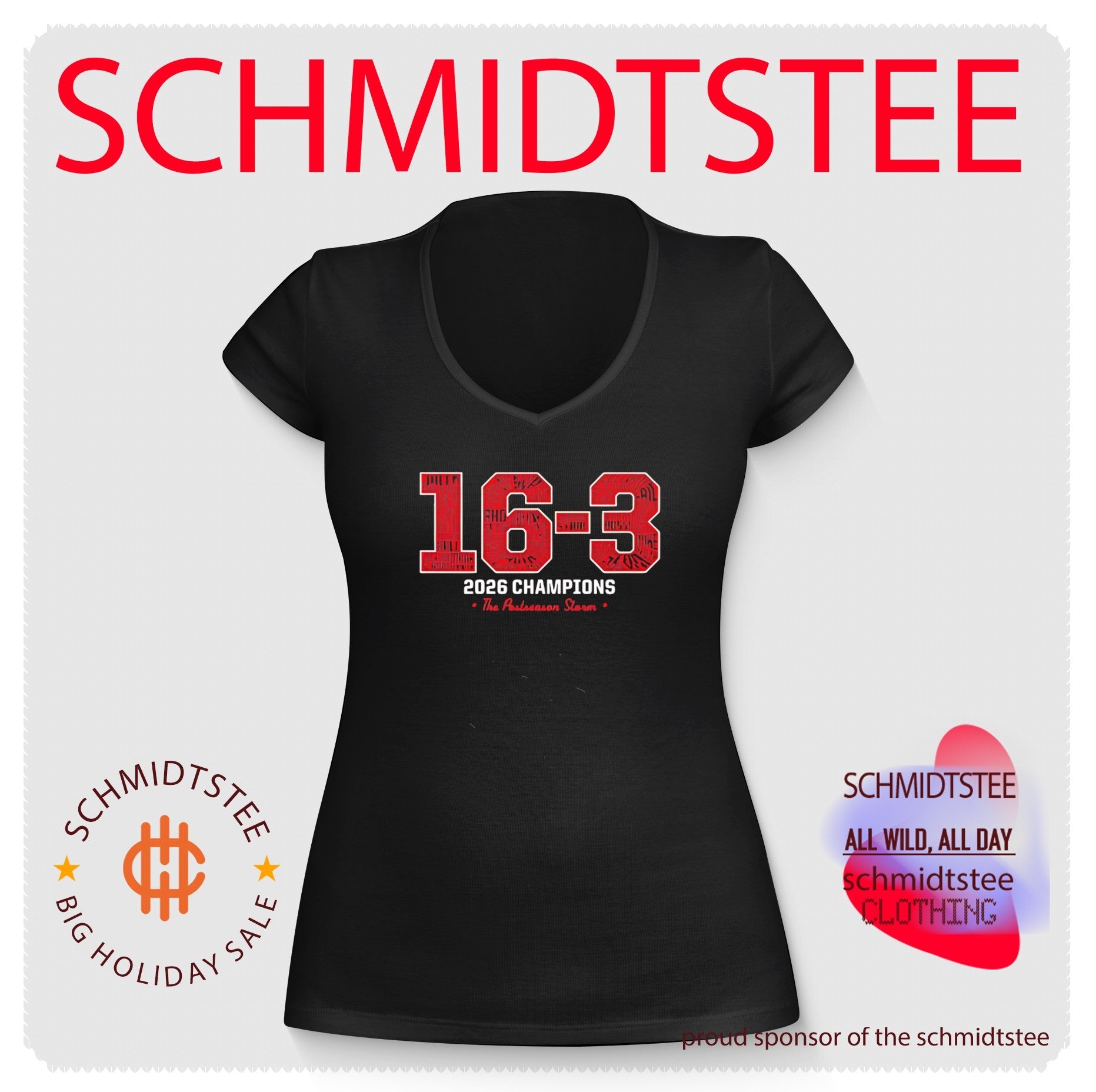 Carolina Hockey 16-3 score 2026 Champions shirt