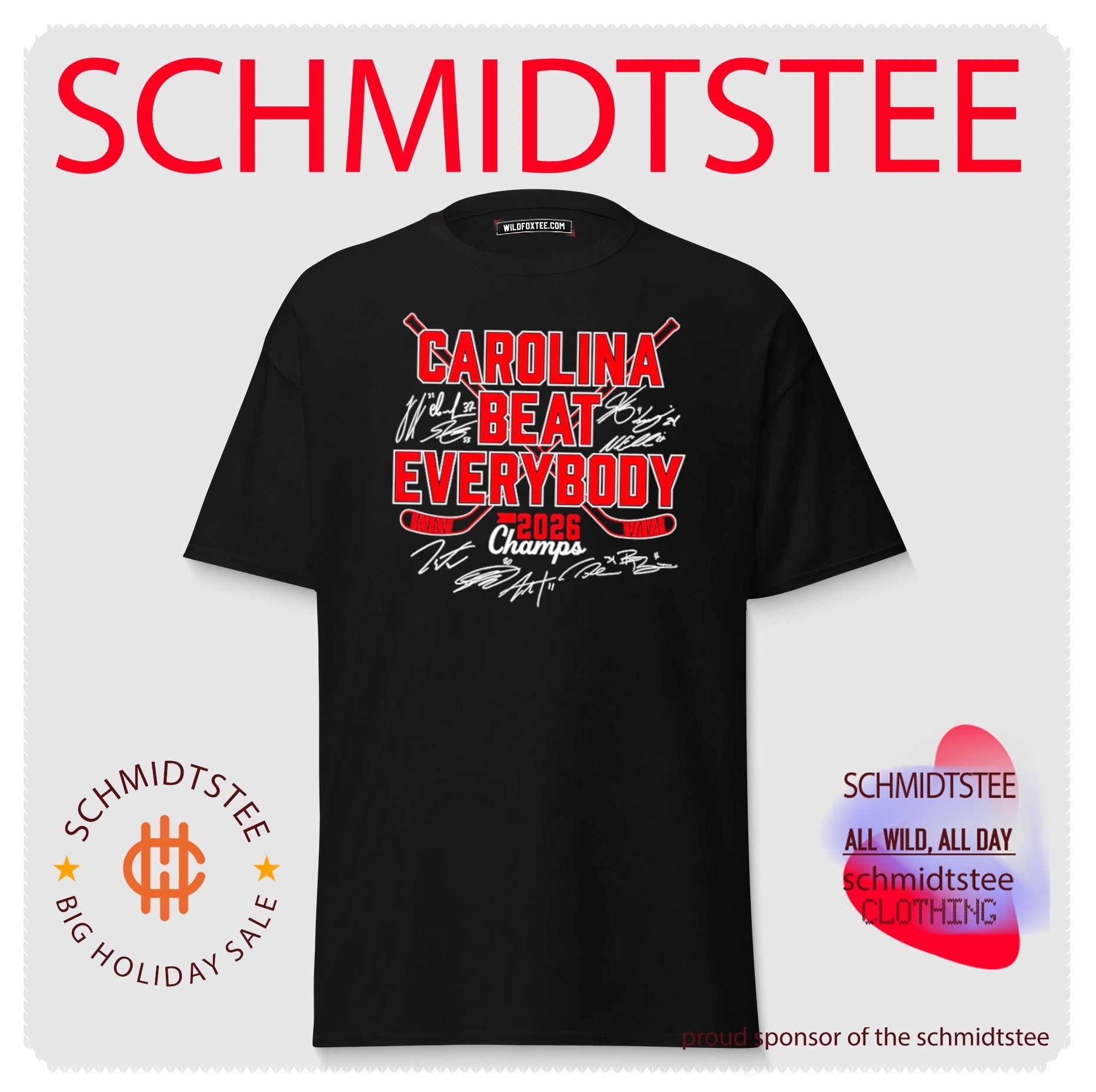 Carolina Hockey Beat Everybody 2026 Champs signatures shirt