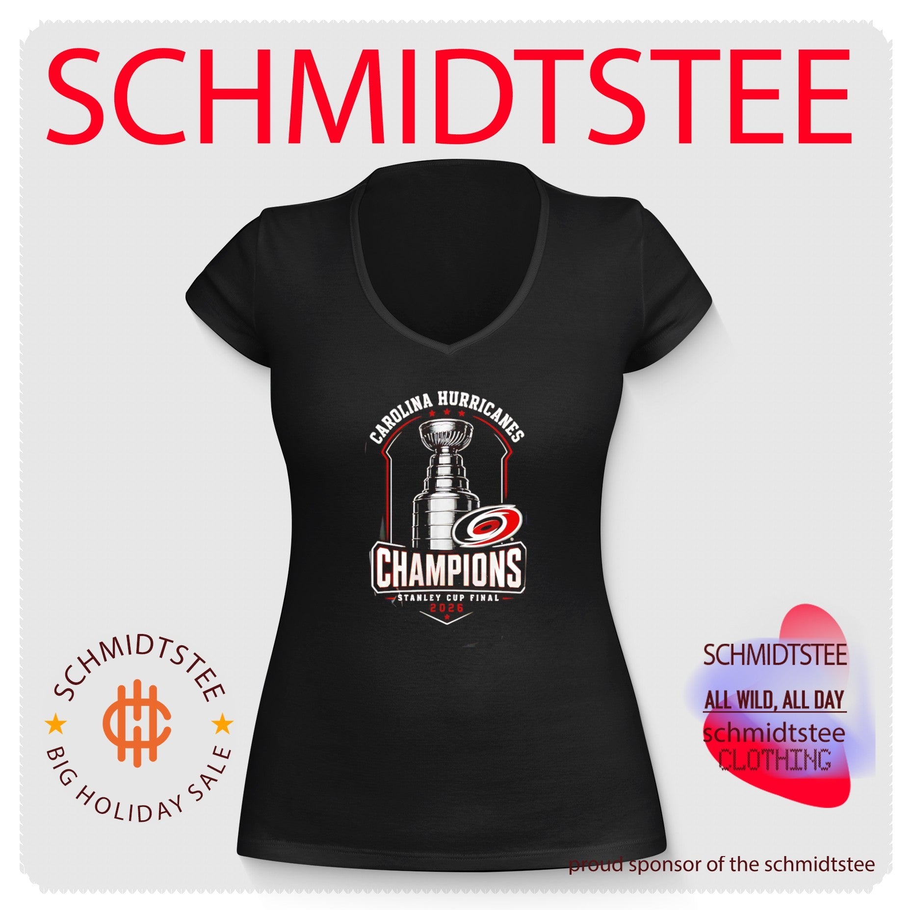 Carolina Hurricanes 2026 NHL Stanley Cup Champions trophy logo shirt