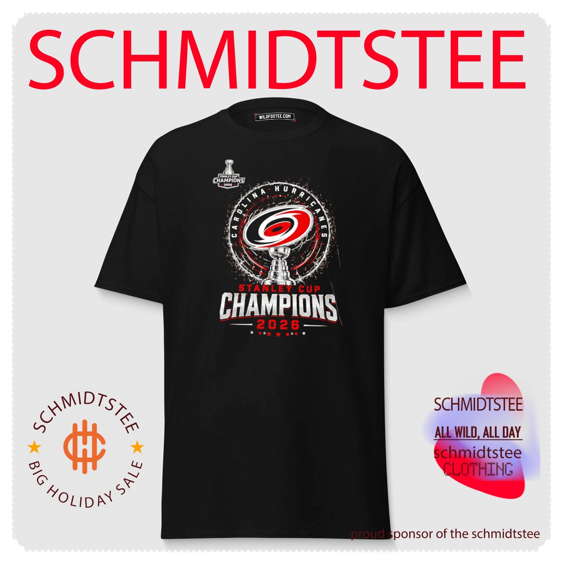 Carolina Hurricanes 2026 Stanley Cup Champions Edition retro shirt