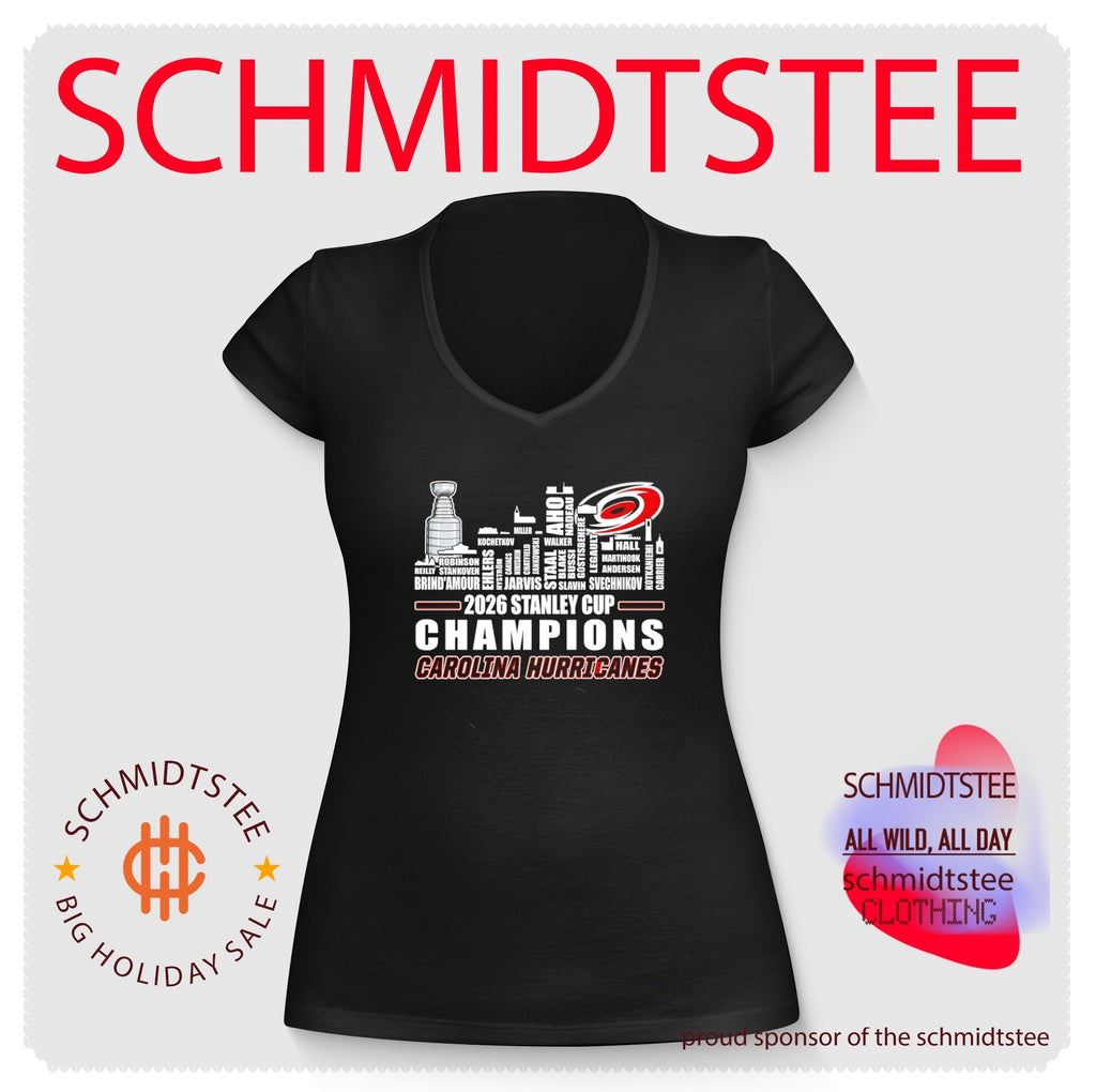 Carolina Hurricanes NHL Stanley Cup Champions 2026 player skyline shirt