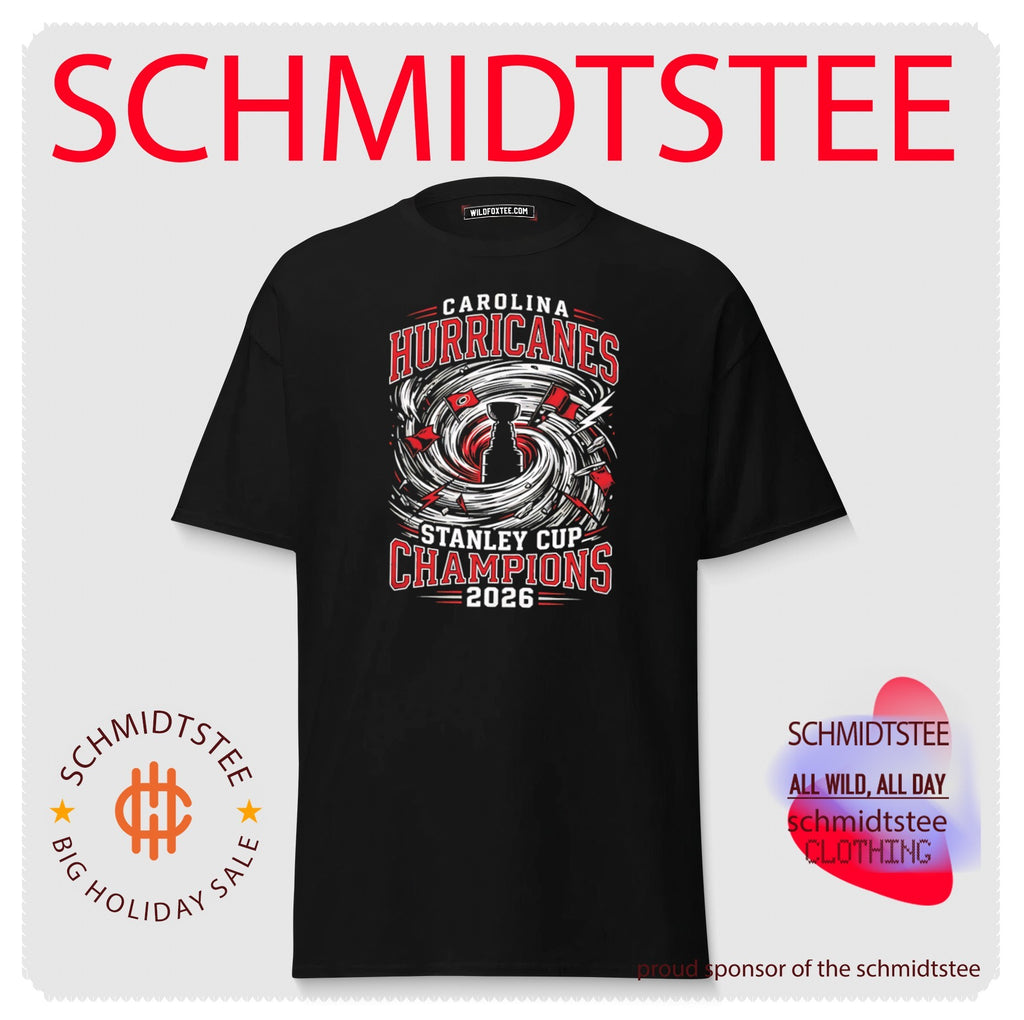 Carolina Hurricanes Stanley Cup Champions 2026 storm illustration shirt