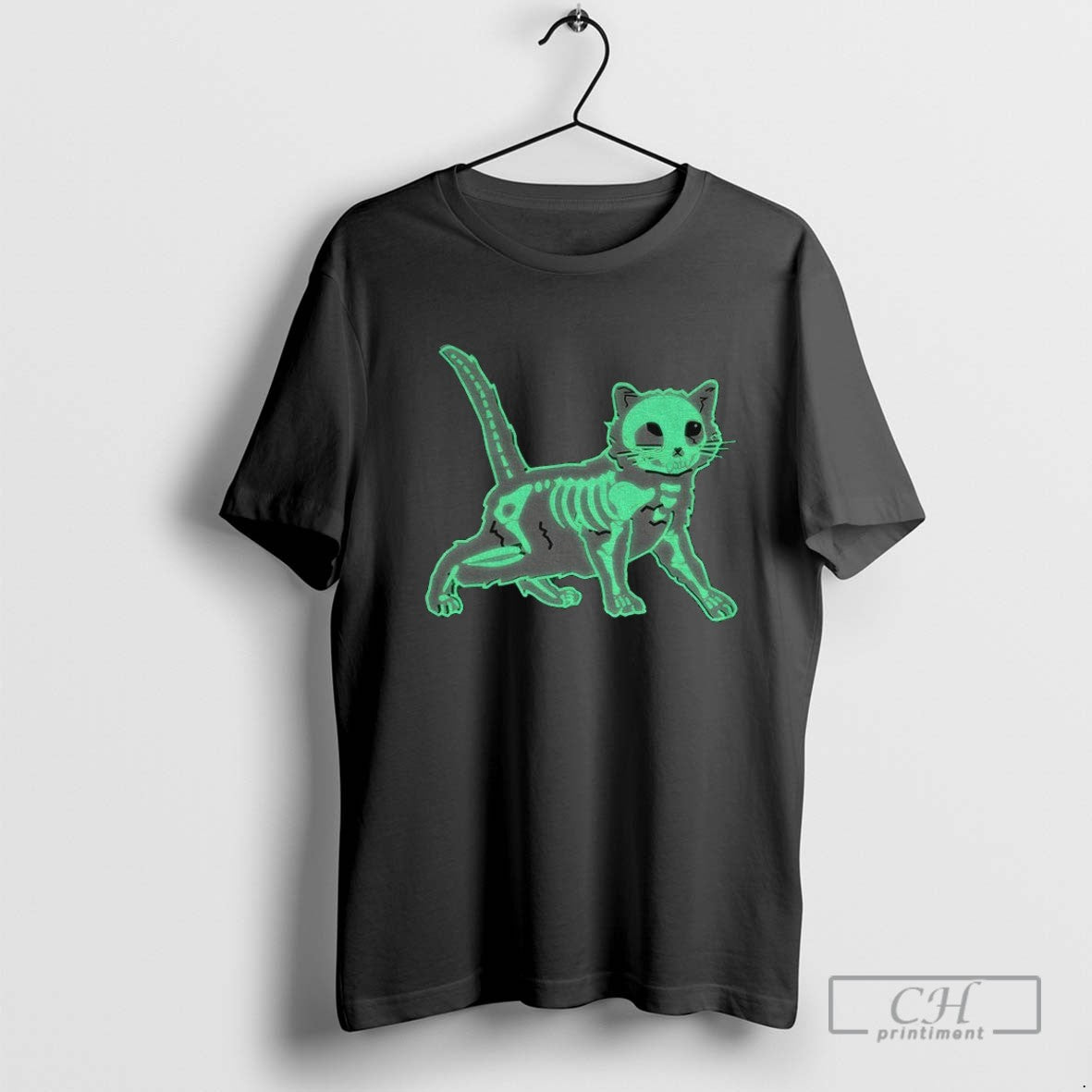 Cat Glow In The Dark Gary Skeleton