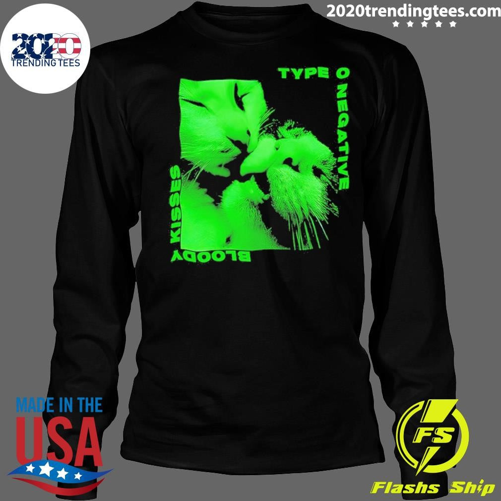 Cat Kissing Type O Negative Kisses Bloody Shirt